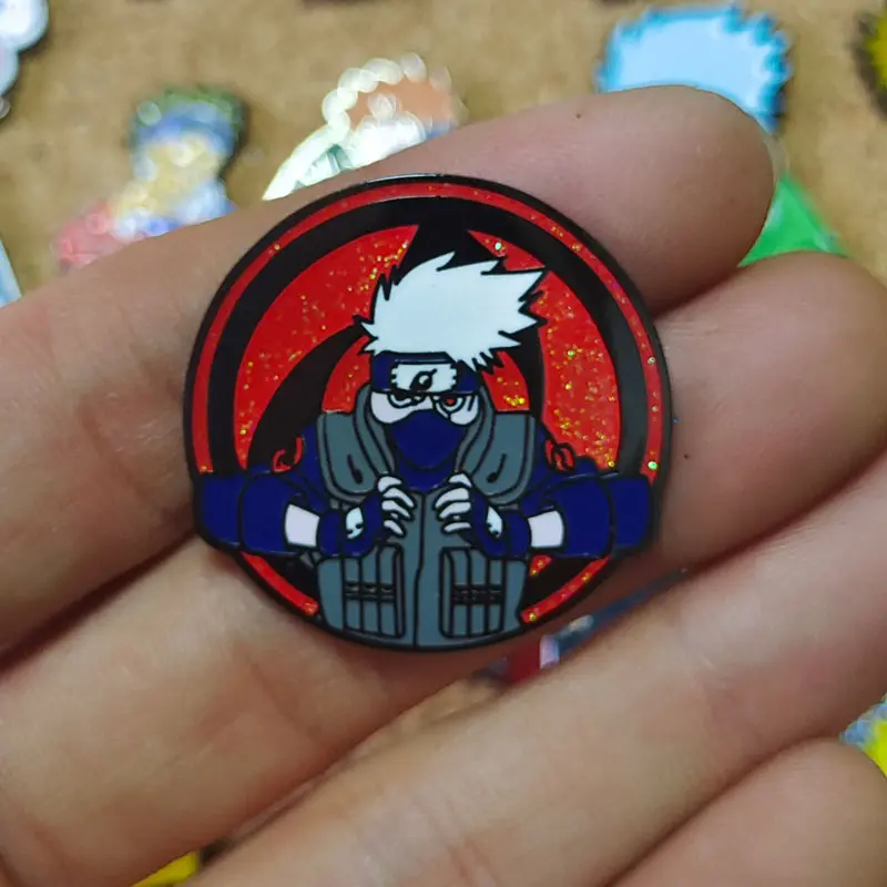 Uzumaki Akatsuki Red Cloud Enamel Pin Naruto Anime Brooch Lapel Badges for Backpacks Brooches Fashion Jewelry Accessories Gifts