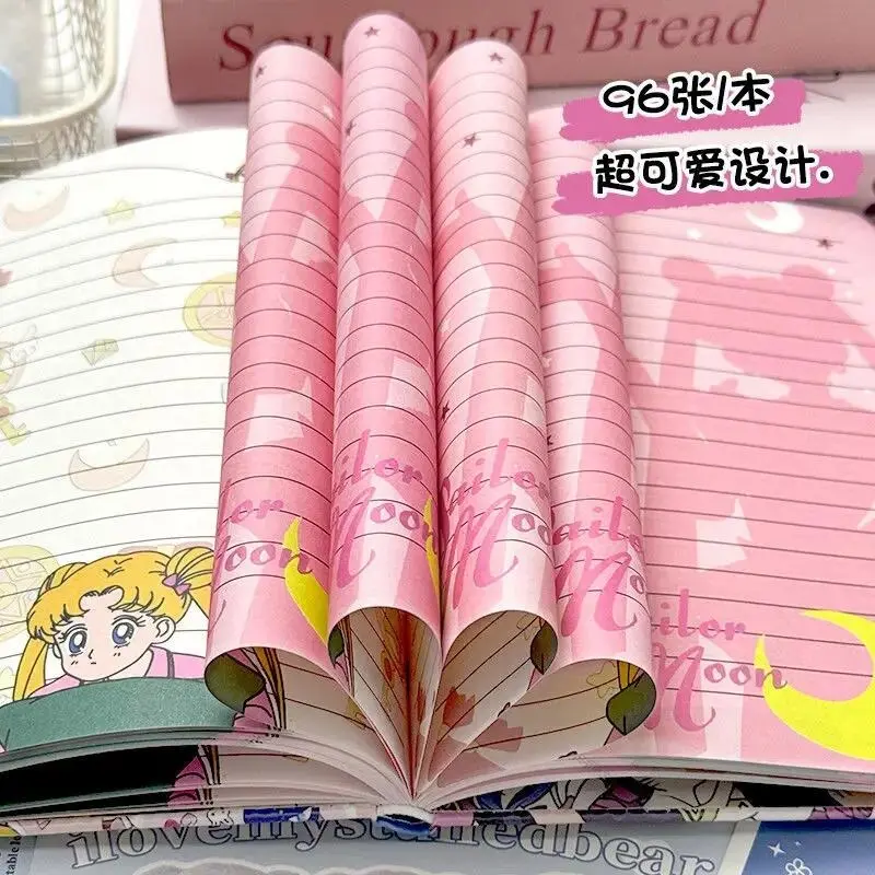 Anime Sailor Moon Cute Leather Cover A5 Notebook Fully Painted Inner Page Student Handbook Diary Book Painted Leather Cover
