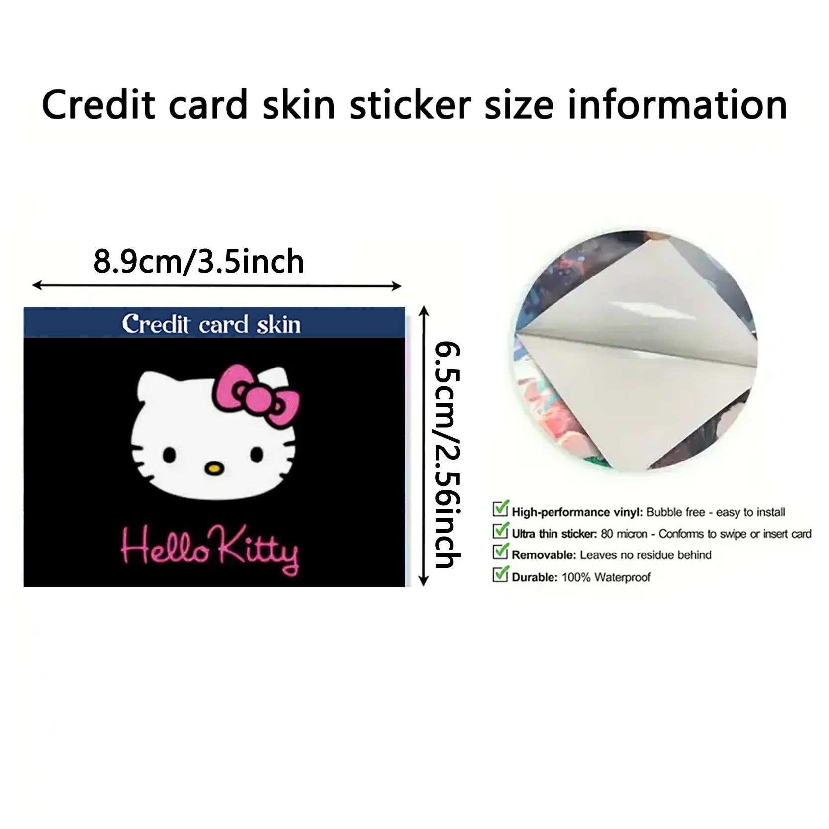 Anime Cartoon Usagi Credit Card Skin Stickers for VISA Bank Card Transportation Card Waterproof Sticker Anti-scratch Women Gift