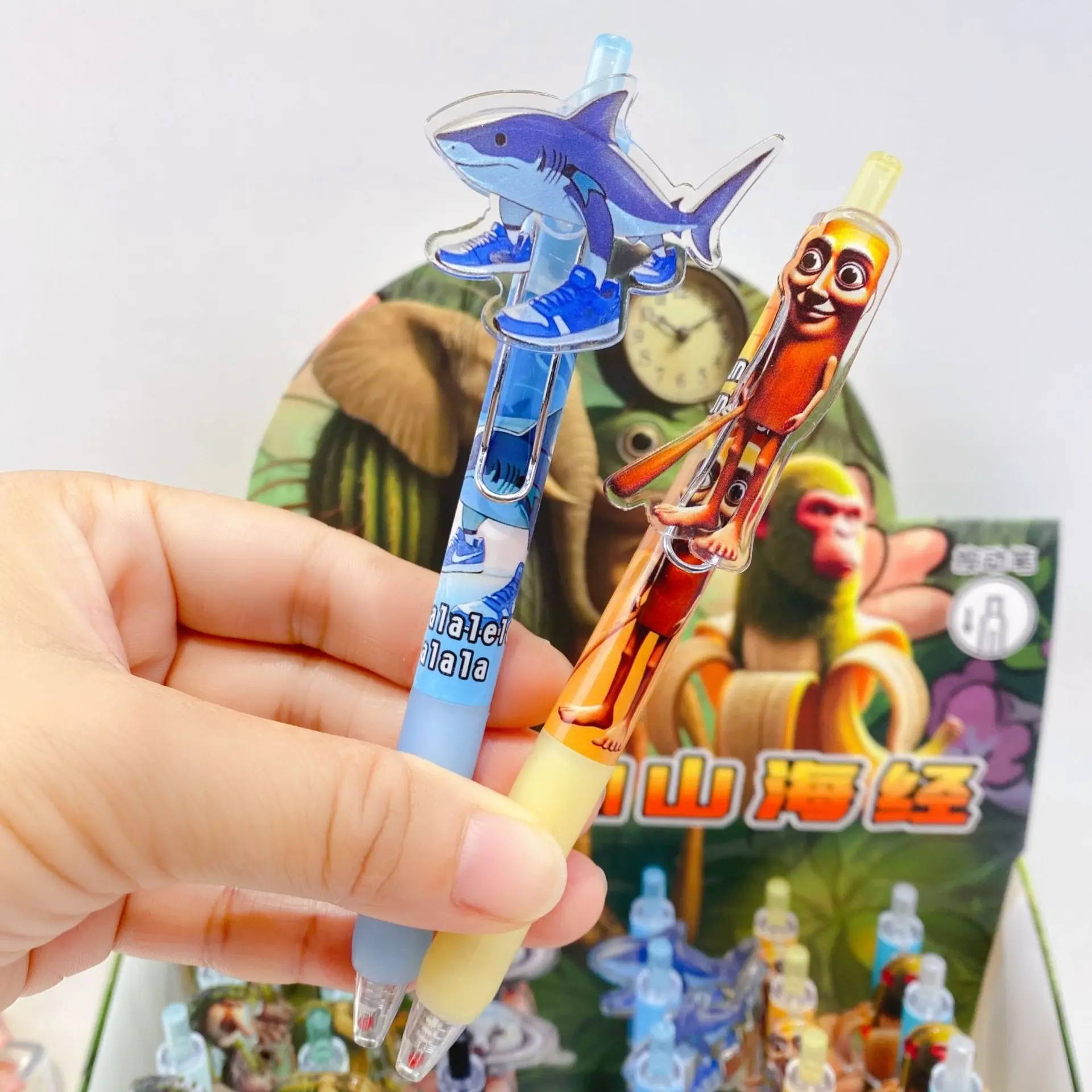 Italian Brainrot Gel Pens New Tralalero Tralala Kids Writing Pen Tungtung Sahur Student Back To School Stationery Children Gift