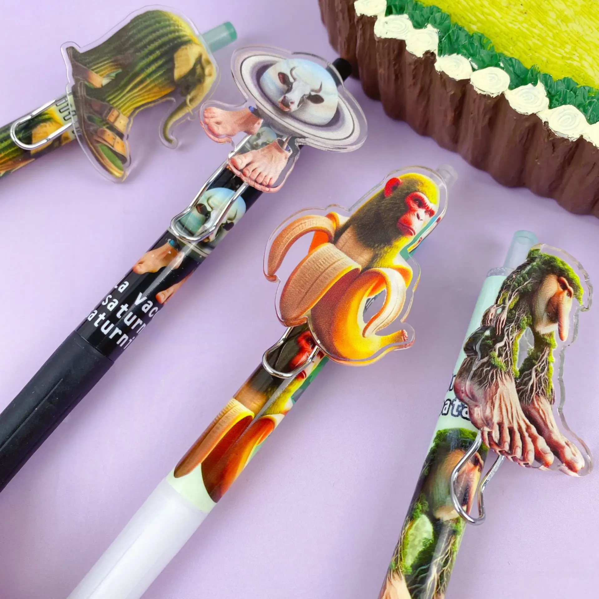 Italian Brainrot Gel Pens New Tralalero Tralala Kids Writing Pen Tungtung Sahur Student Back To School Stationery Children Gift