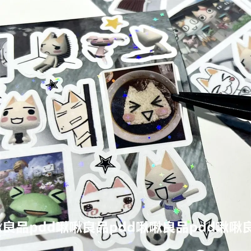 Retro Cartoon Doro Cat Cut Film Handbag Stickers DIY Collage Goo Phone Case Tablet Stickers Toro Early Style