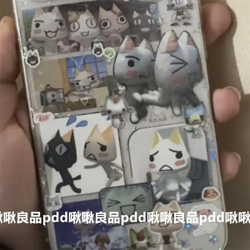 Retro Cartoon Doro Cat Cut Film Handbag Stickers DIY Collage Goo Phone Case Tablet Stickers Toro Early Style