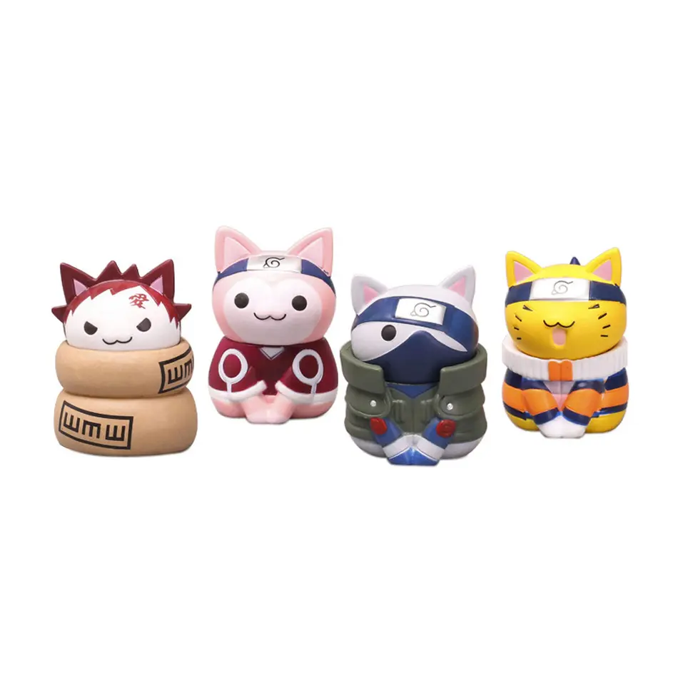 Anime Naruto Figure Toys Cute mini Kakashi Uchiha Itachi Gaara Q Version Action Dolls Pvc Model Edition Desktop Birthday Gifts