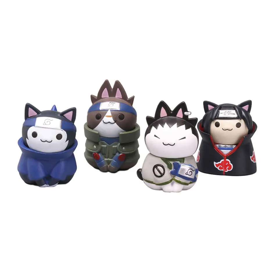 Anime Naruto Figure Toys Cute mini Kakashi Uchiha Itachi Gaara Q Version Action Dolls Pvc Model Edition Desktop Birthday Gifts