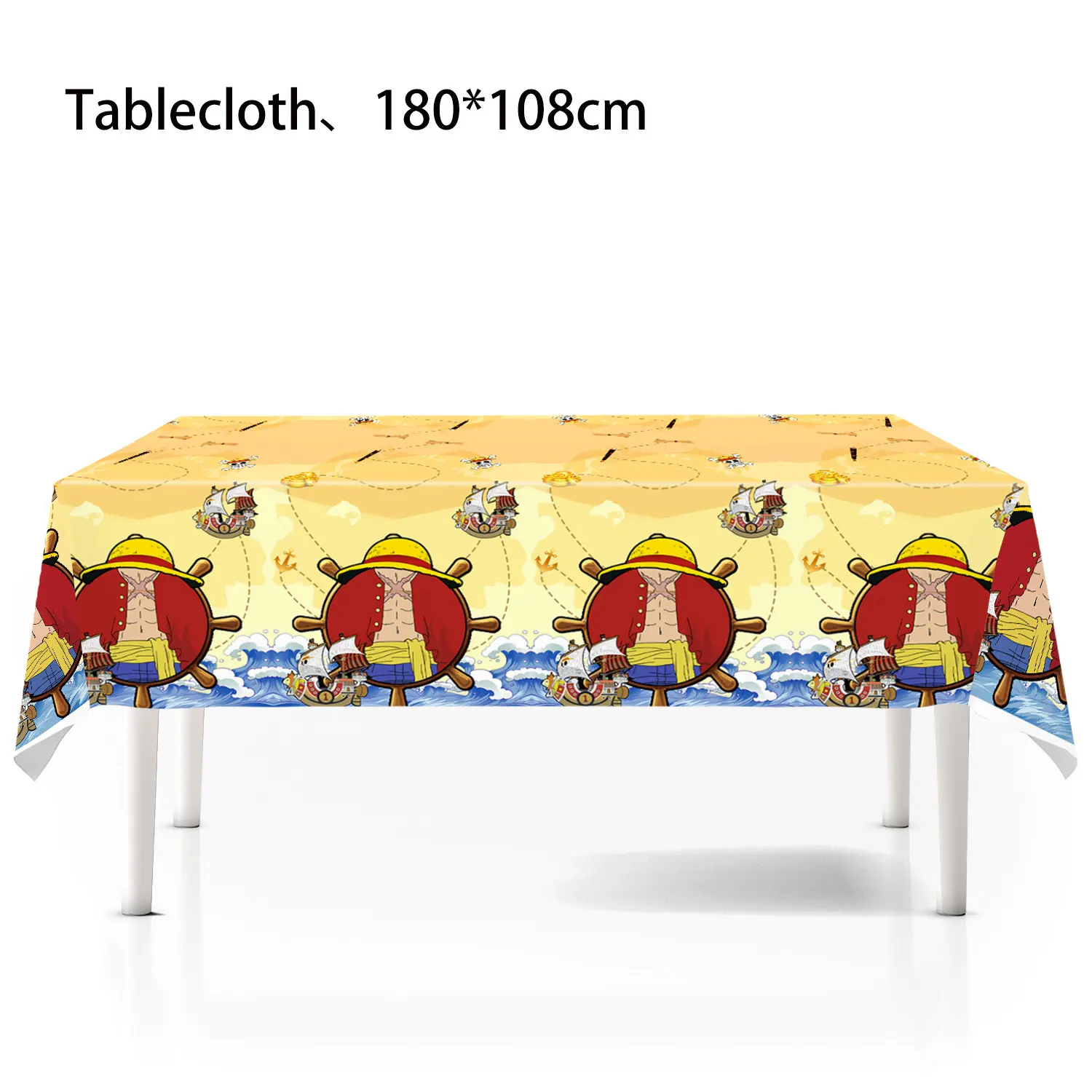 Tablecloth One Pieces Birthday Party Anime Pirate Disposable Decoration Tablecloth Set Kids Shower Boys Favor Party Supplies