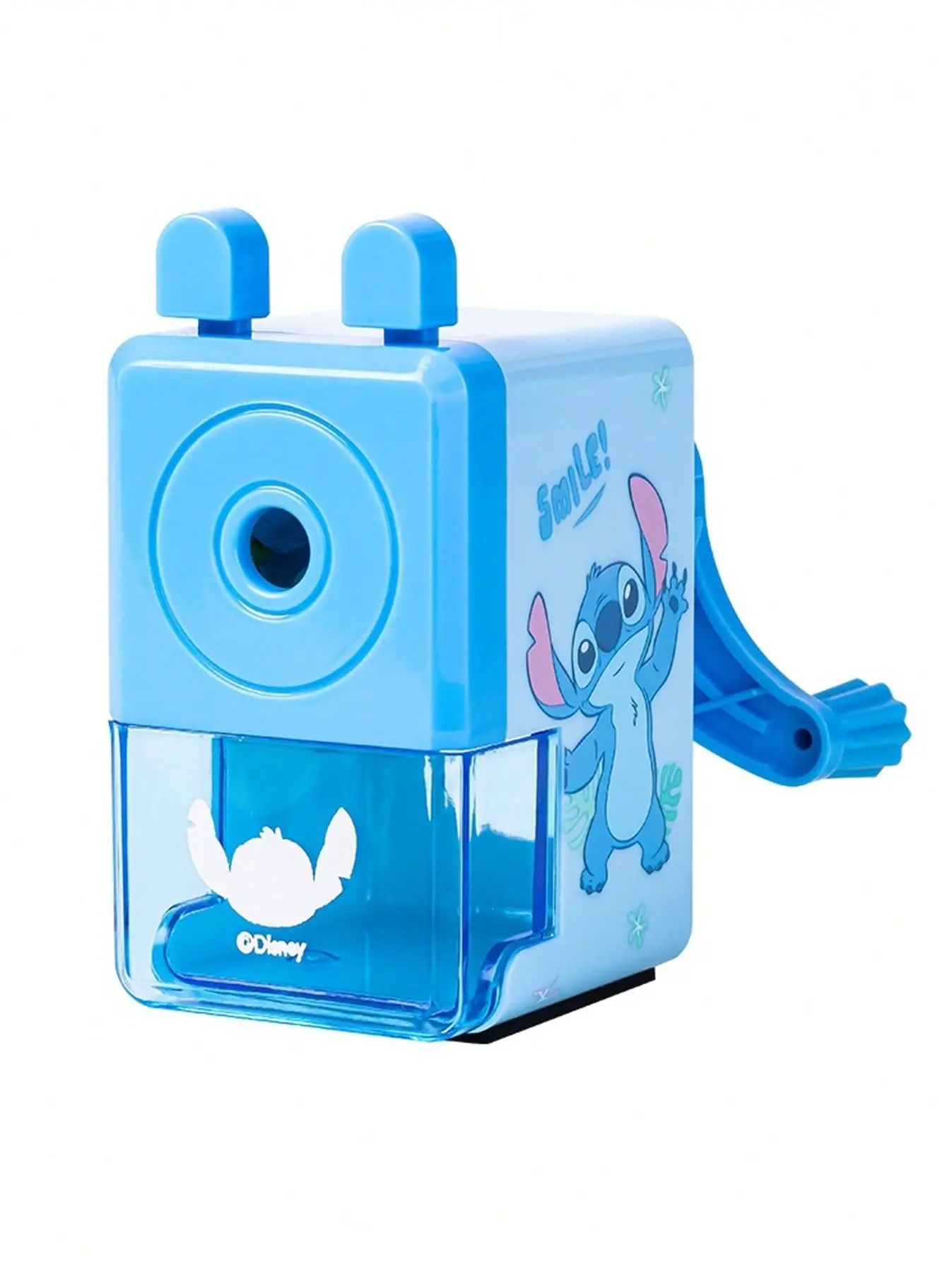 Stitch Pencil Sharpener with Hand Crank, Plastic Pencil Cutter for Students - No Electricity Needed, Non-Electric, Self-Feeding