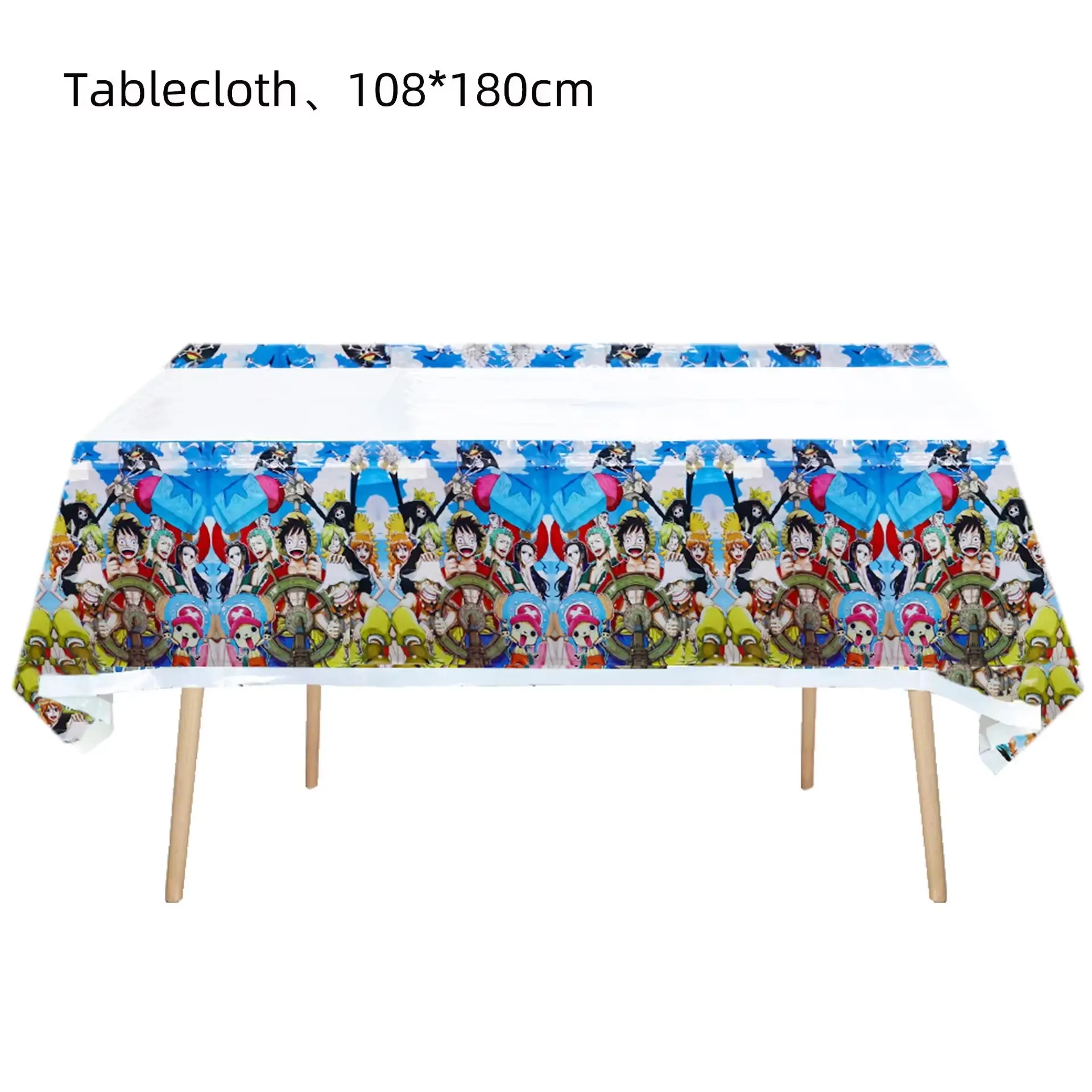 Tablecloth One Pieces Birthday Party Anime Pirate Disposable Decoration Tablecloth Set Kids Shower Boys Favor Party Supplies