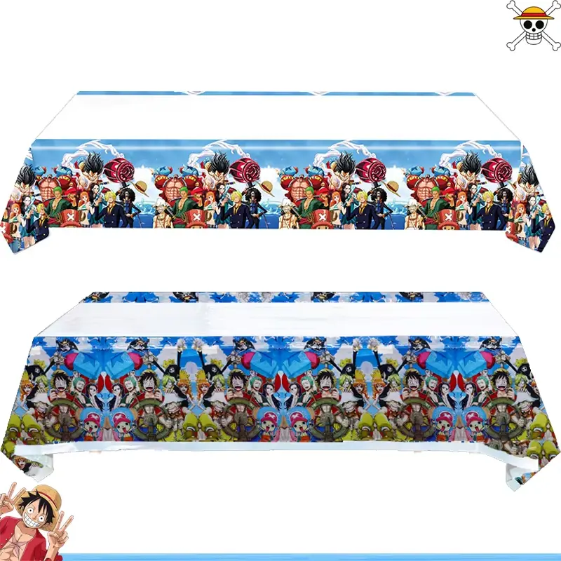 Tablecloth One Pieces Birthday Party Anime Pirate Disposable Decoration Tablecloth Set Kids Shower Boys Favor Party Supplies