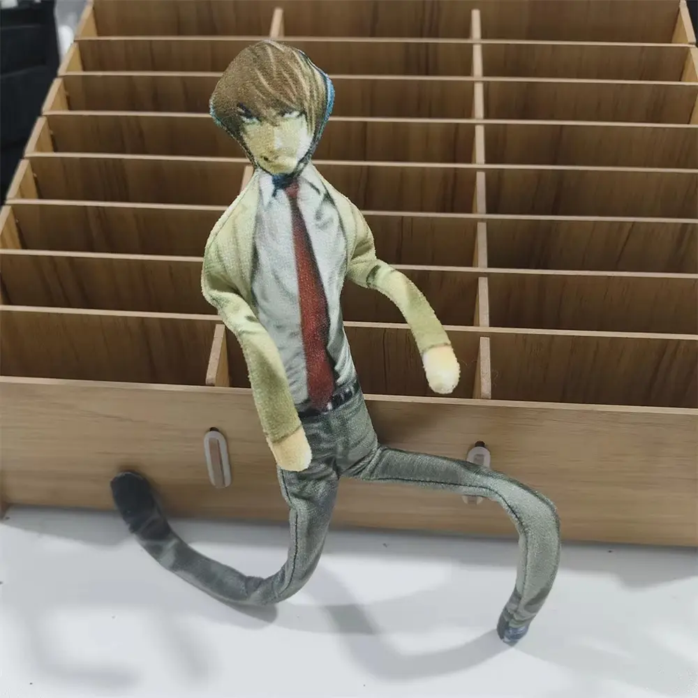 Anime Death Note Yagami Light Cosplay Dolls Plush Stuffed Abstract Twistable Iron Wire Figure Doll Halloween Room Accessories