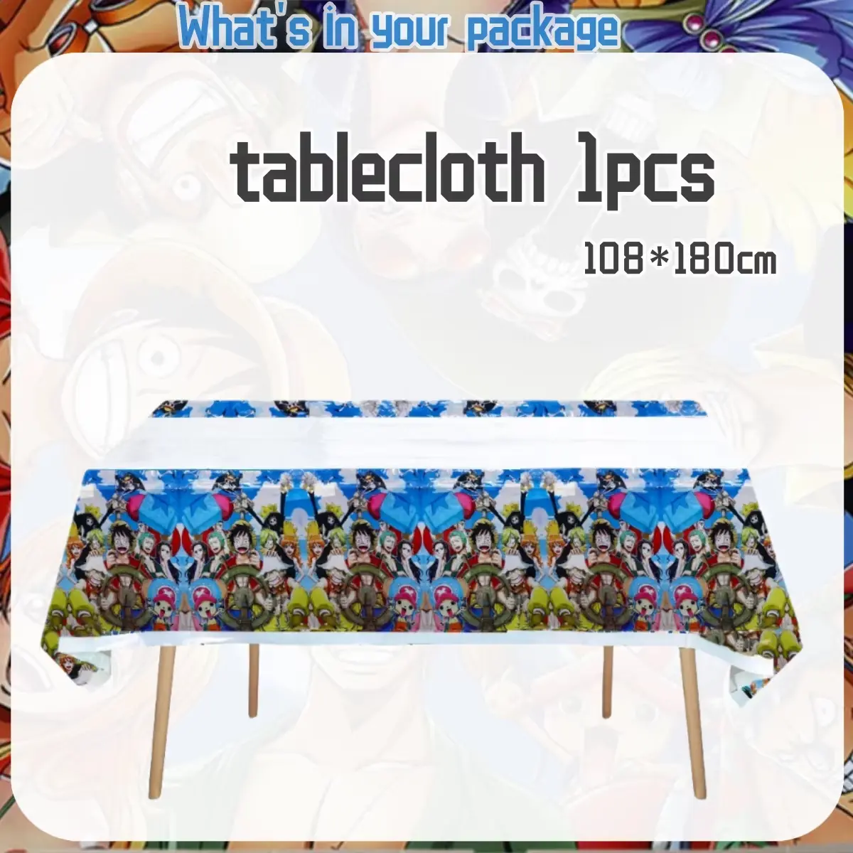 Tablecloth One Pieces Birthday Party Anime Pirate Disposable Decoration Tablecloth Set Kids Shower Boys Favor Party Supplies