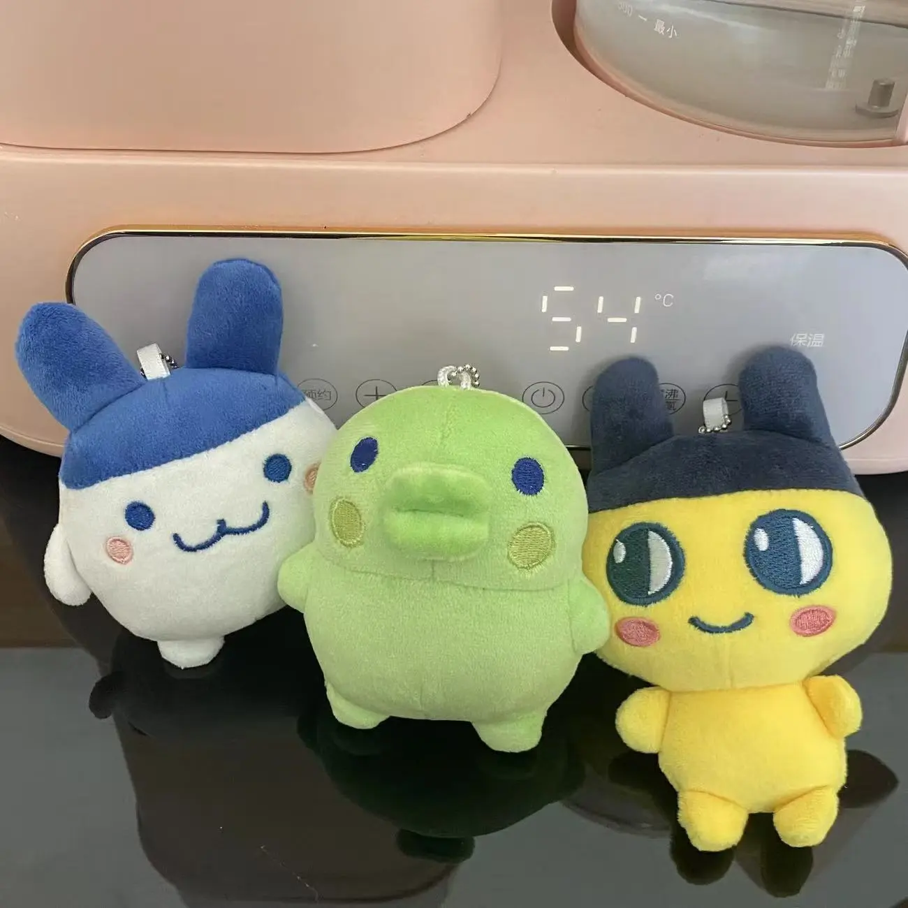 Tamagotchi Anime Mametchi Plush Doll Keychain Kawaii Mimitchi Bag Doll Pendant Kuchipachi Cartoon Doll Cute Girly Heart