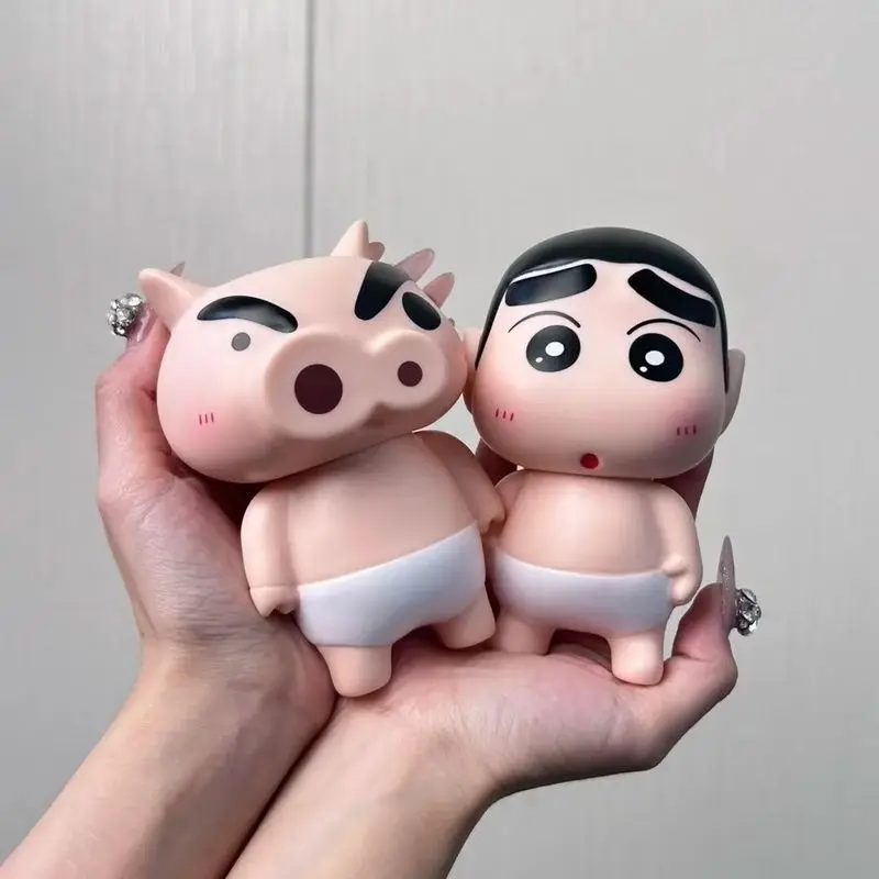 Take Bath Zaemon Crayon Shin-Chan Bare Butt Open Your Eyes Mobile Phone Stand Desktop Figure Ornament Gift Doll Car Decorations