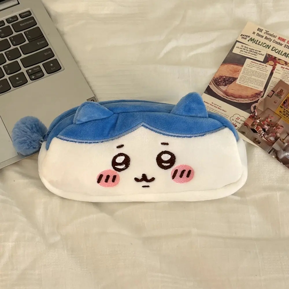 Chiikawa Pencil Case Usagi Hachiware Plush Office School Stationery Pen Bag Portable Cosmetic Bag Girl Boy Students Gifts