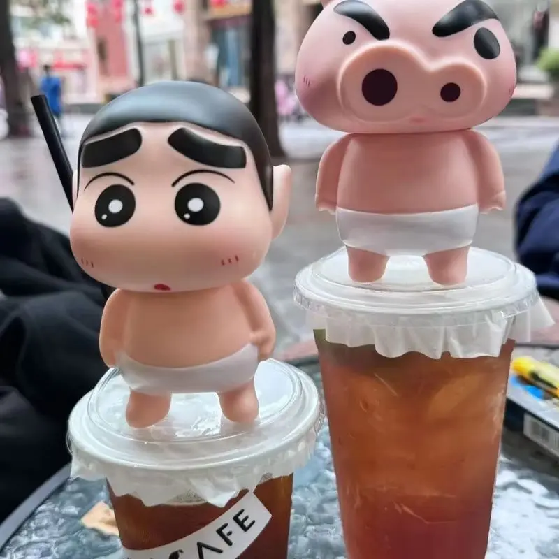 Take Bath Zaemon Crayon Shin-Chan Bare Butt Open Your Eyes Mobile Phone Stand Desktop Figure Ornament Gift Doll Car Decorations