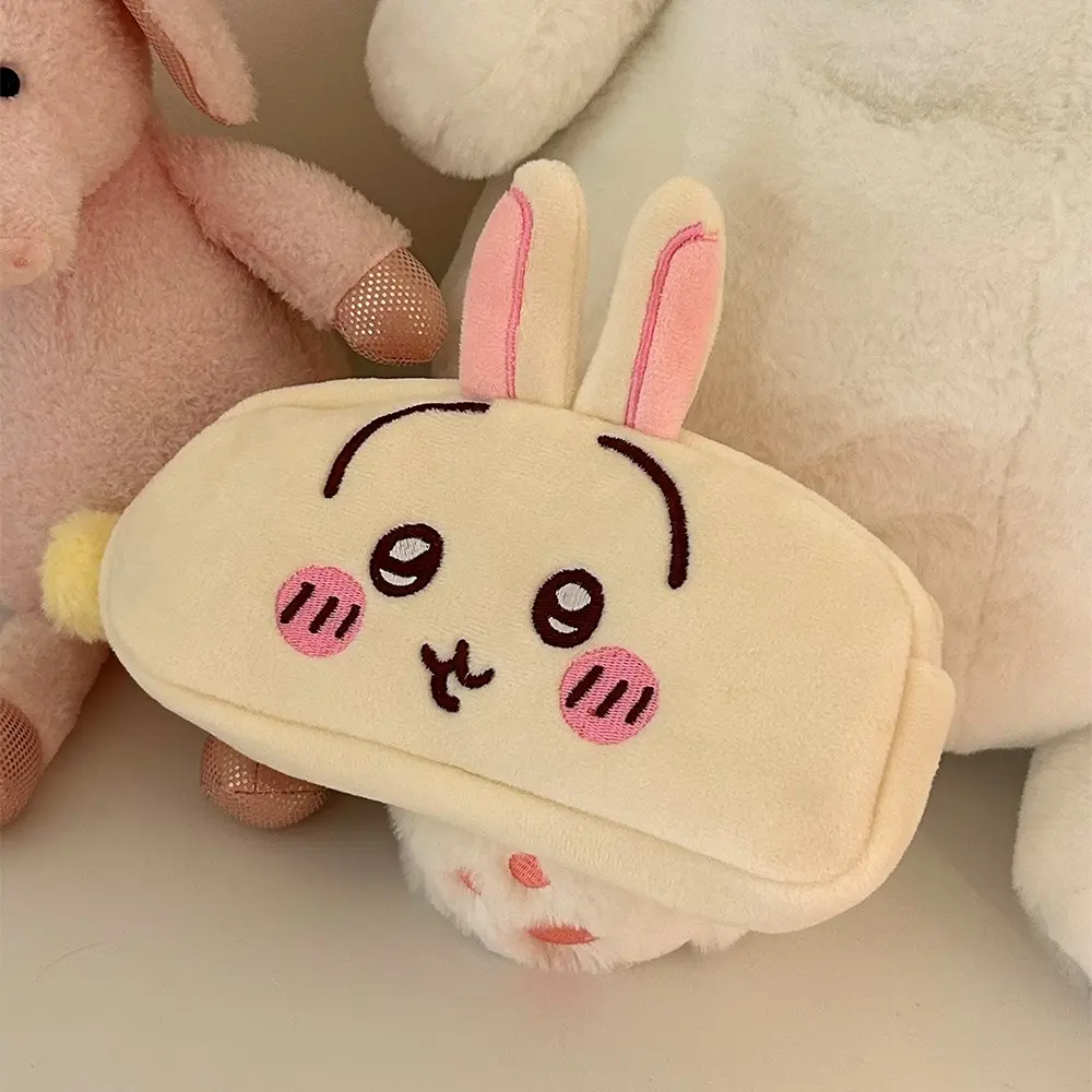 Chiikawa Pencil Case Usagi Hachiware Plush Office School Stationery Pen Bag Portable Cosmetic Bag Girl Boy Students Gifts