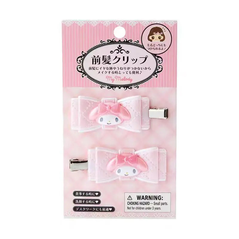2pcs Sanrios Hair Accessories Anime Figures Hellokittys Kuromi Hair Clips Cute Cinnamoroll Hairpin Headwear for Kids Girls