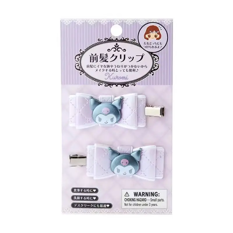2pcs Sanrios Hair Accessories Anime Figures Hellokittys Kuromi Hair Clips Cute Cinnamoroll Hairpin Headwear for Kids Girls