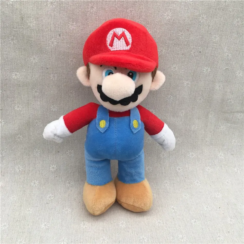 25CM Anime Super Mario Bros Luigi Plush Doll Game Figures Decoration Children's Pillow Soft Stuffed Toys Birthday Gifts