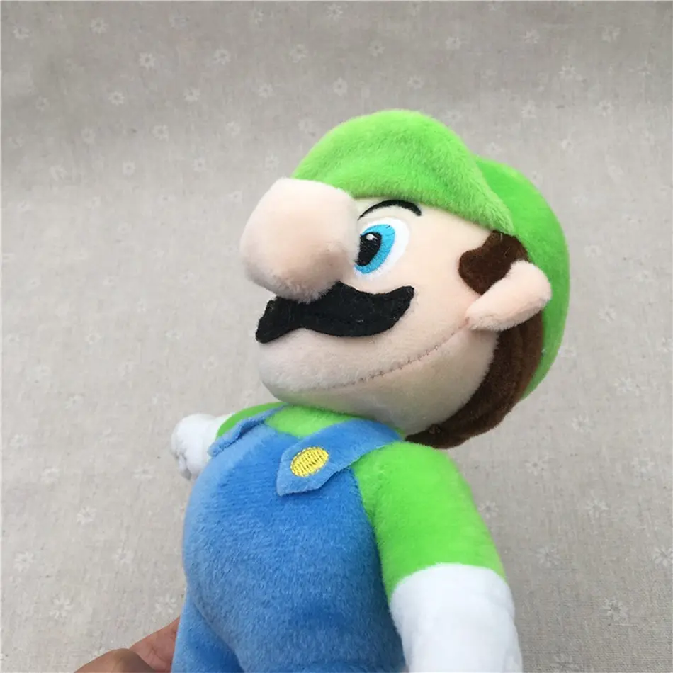 25CM Anime Super Mario Bros Luigi Plush Doll Game Figures Decoration Children's Pillow Soft Stuffed Toys Birthday Gifts