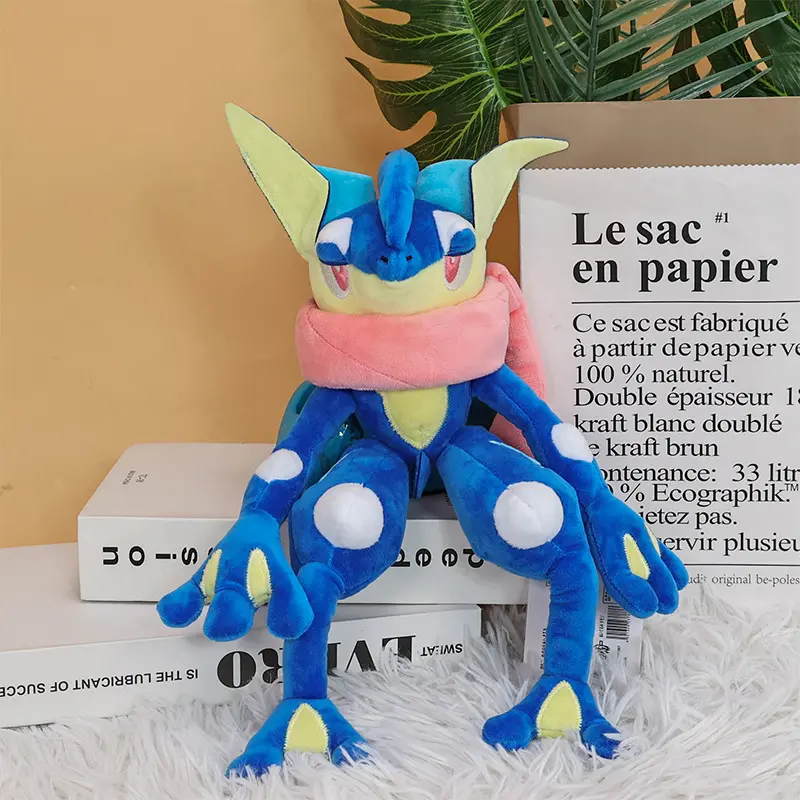 Greninja Plush Toy Pokemon Greninja Froakie Evolution Frog Ninja Cartoon Image Stuffed Doll Christmas Gifts for Kids