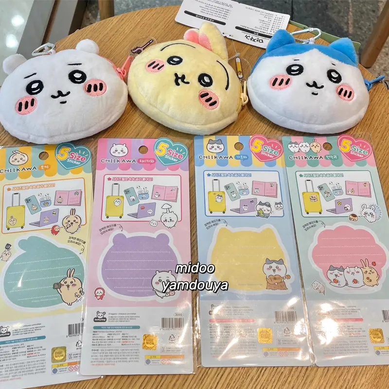 Chiikawass Sticker Hachiware Usagi Creative Drop Glue Stereo Sticker Decorative Computer with Diy Decorative Stickers Girl Gifts