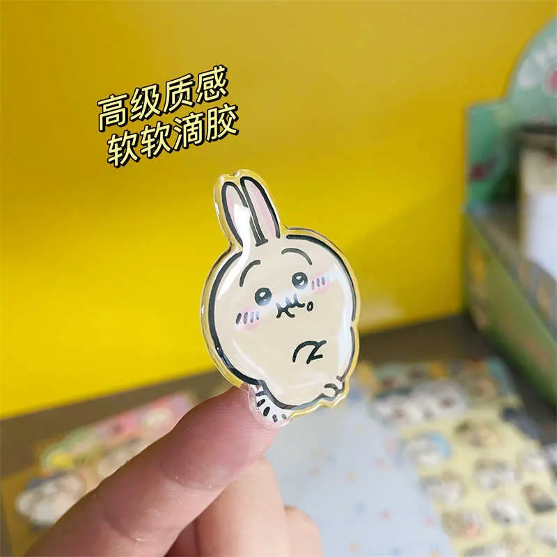 Chiikawass Sticker Hachiware Usagi Creative Drop Glue Stereo Sticker Decorative Computer with Diy Decorative Stickers Girl Gifts