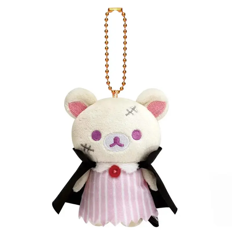 Miniso Rilakkuma Cute Halloween Series Plush Doll Pendant Anime Keychains Backpack Ornament Birthday Gifts for Boys and Girls