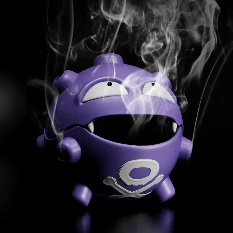 Pokemon Koffing Figure Mosquito Coil Tray Anime Incense Holder Cute Character Aromatherapy Bedroom Decor Indoor Desk Accessory