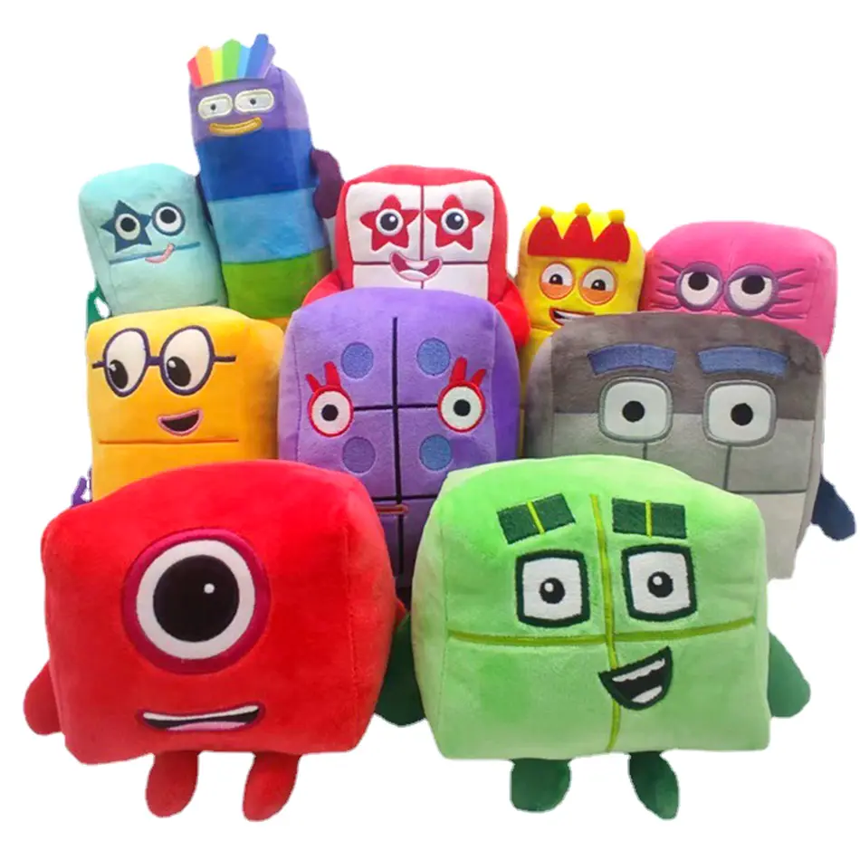 Anime Numberblocksed Plush 14-18cm Doll Toys Educational Stuffed Movie Anime Kids Early Childhood Birthday Christmas Gift Hot