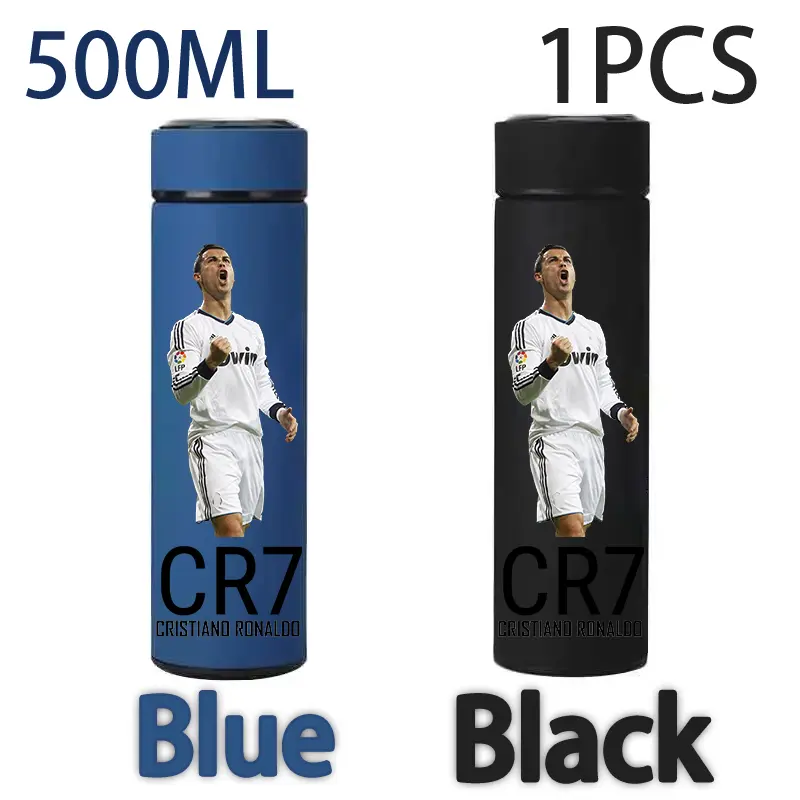 Ronaldo 500ML Cristiano Stainless Steel Insulated Cup Portable Large Capacity Water Bottle Outdoor Leak Proof Water Cup CR7 Star