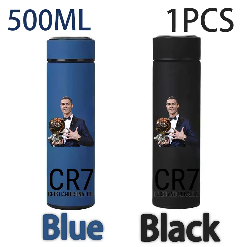 Ronaldo 500ML Cristiano Stainless Steel Insulated Cup Portable Large Capacity Water Bottle Outdoor Leak Proof Water Cup CR7 Star