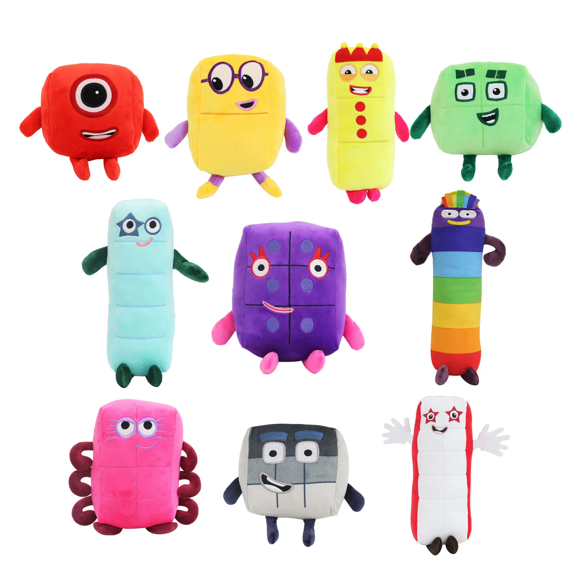 Anime Numberblocksed Plush 14-18cm Doll Toys Educational Stuffed Movie Anime Kids Early Childhood Birthday Christmas Gift Hot