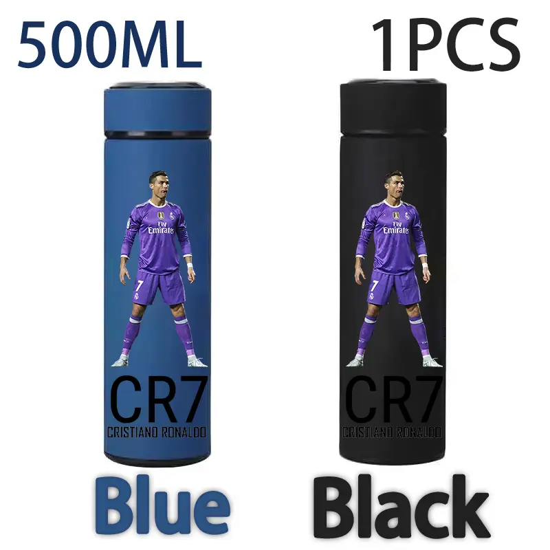 Ronaldo 500ML Cristiano Stainless Steel Insulated Cup Portable Large Capacity Water Bottle Outdoor Leak Proof Water Cup CR7 Star
