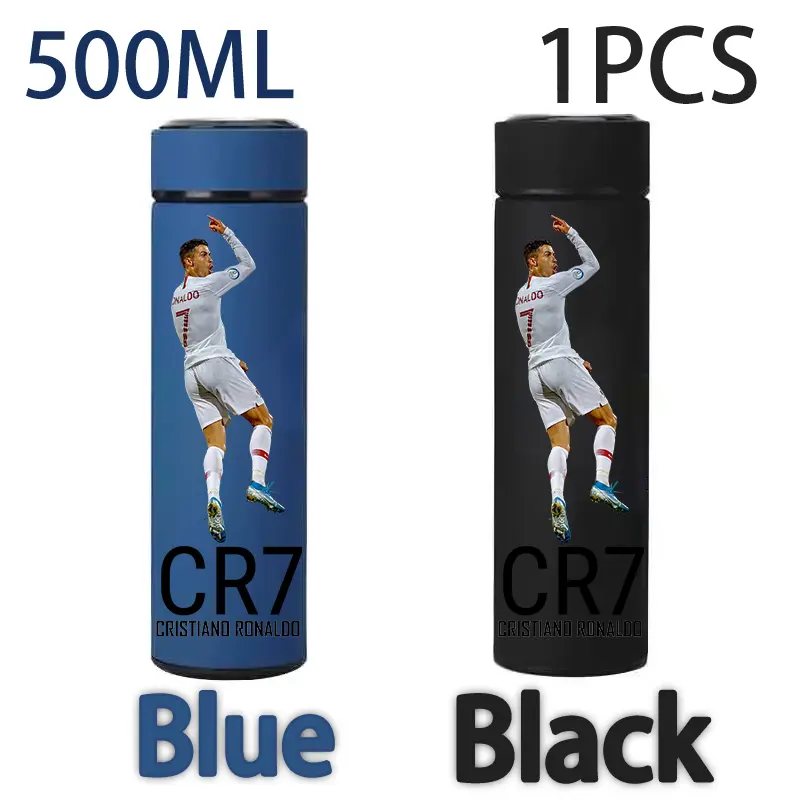Ronaldo 500ML Cristiano Stainless Steel Insulated Cup Portable Large Capacity Water Bottle Outdoor Leak Proof Water Cup CR7 Star