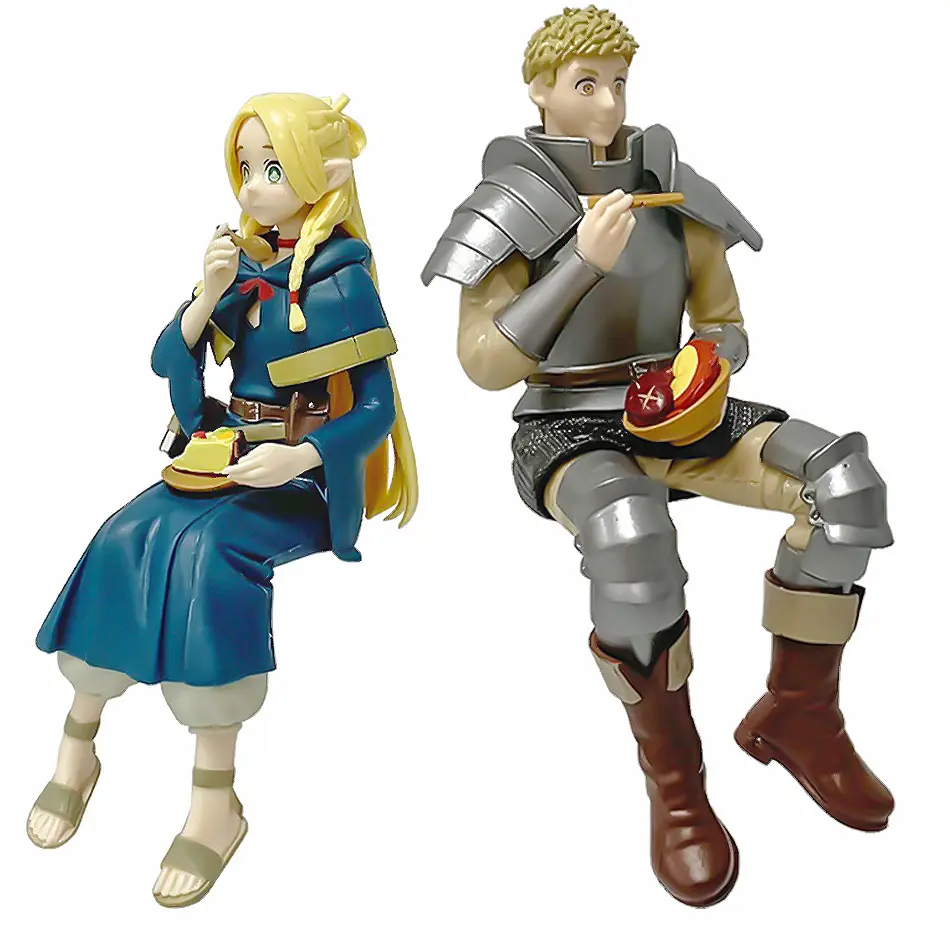 13-15CM Anime Dungeon Laios And Meshi Marcille Donato Figure sit Delicious in Dungeon PVC Model Toy Gift Action Figure Doll