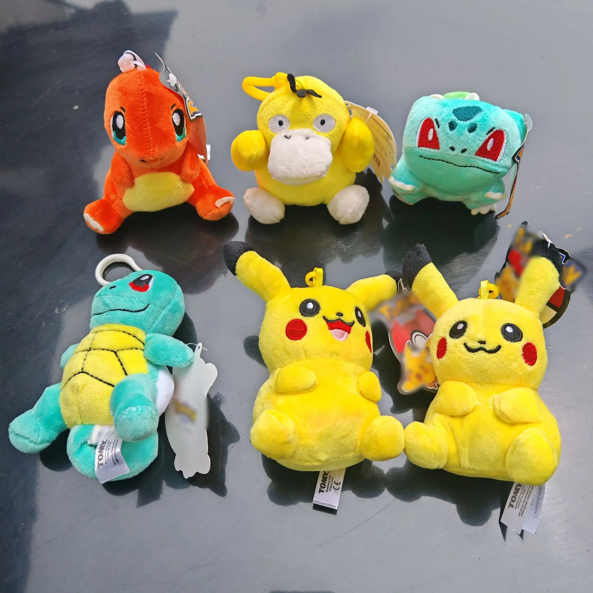 Pokemon Squirtle Charmander Pikachus Bulbasaur Psyduck Plush Doll 12cm Pendant Stuffed Pendant Keychain Plush Gift Toy