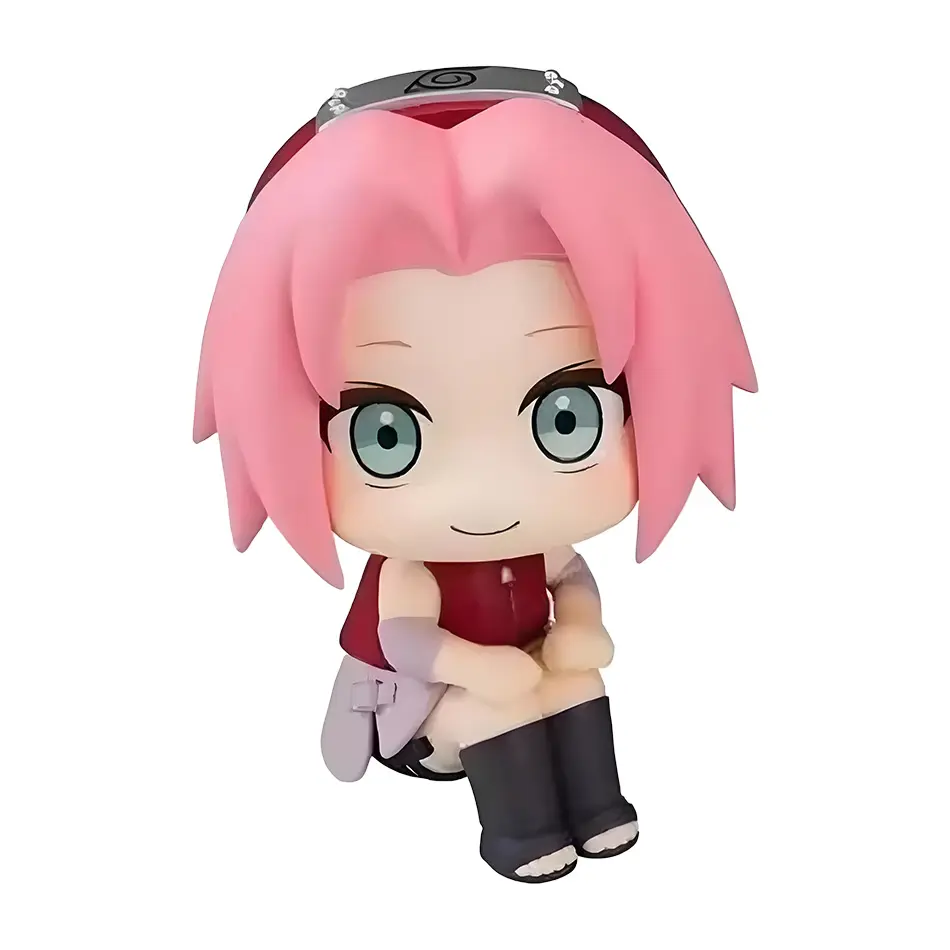 Anime Naruto Cute Sakura Haruno Gaara Sitting Posture Cartoon Action FigureModel PVC Kids Toys Car Decoration Gift