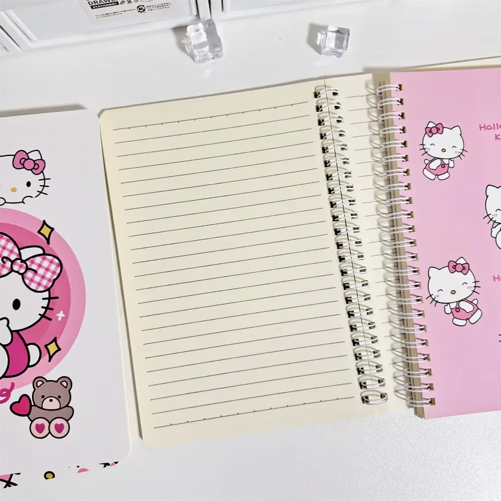Sanrio Cartoon Cute Hello Kitty A7 A5 Notebook Stationery Portable Mini Coil Notebook Handbooks Student Stationery Supplies Gift