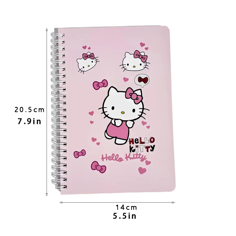 Sanrio Cartoon Cute Hello Kitty A7 A5 Notebook Stationery Portable Mini Coil Notebook Handbooks Student Stationery Supplies Gift