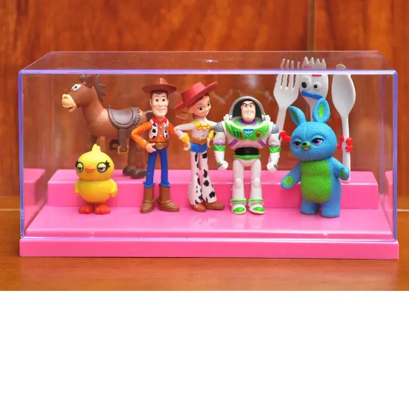 7pcs Toy Story 4 Action Figures Toys Woody Jessie Buzz Lightyear Forky Pig Bear Model Dolls Figurine Christmas Toy Gifts