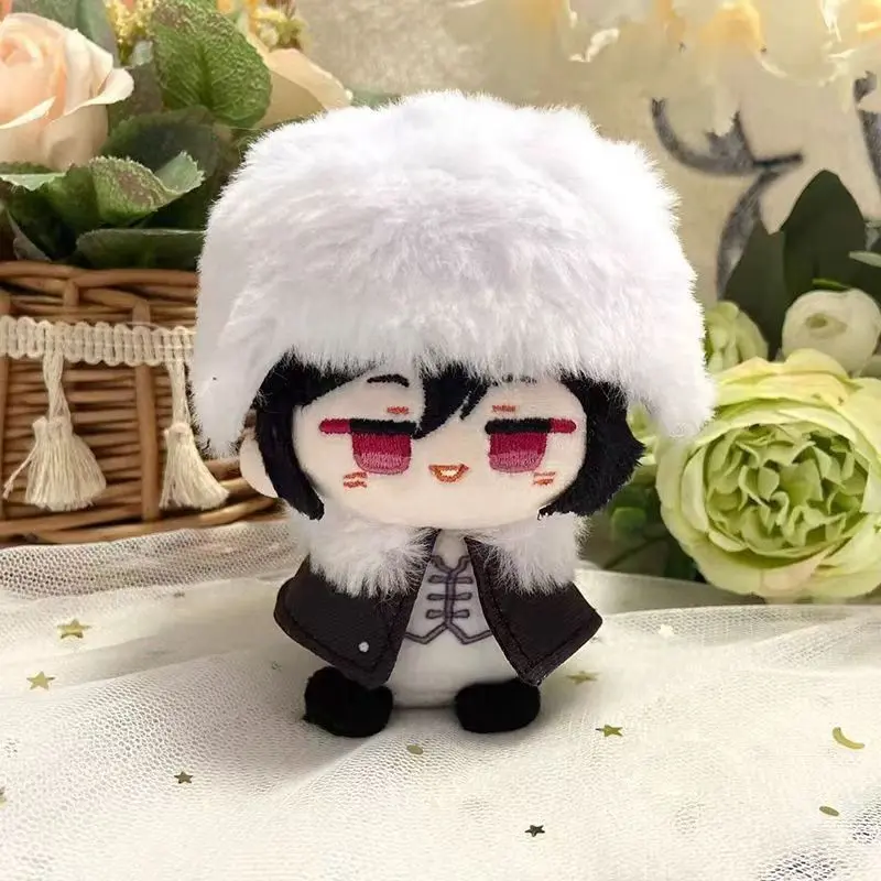 Anime Bungou Stray Dogs Plush Keychain 10CM Dazai Osamu Nakahara Chuuya Soft Stuffed Toys Birthday Gift
