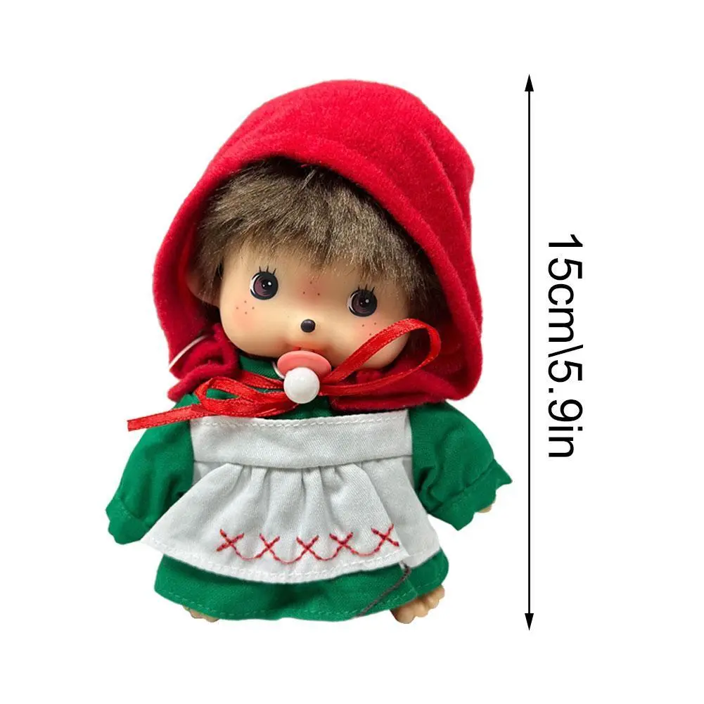 Full Style 15cm Monkey Plush Doll Super Cute School Bag Pendant Claw Machine Couple Gift Children's Birthday Toy Pp Cotton Mochi