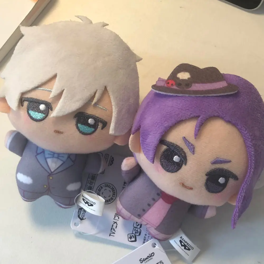 15cm Sanrio Blue Kawaii Lock Plush Doll Nagi Seishiro Mikage Reo Anime Peripheral Backpack Charm Anime Plushie Pendant Keychain