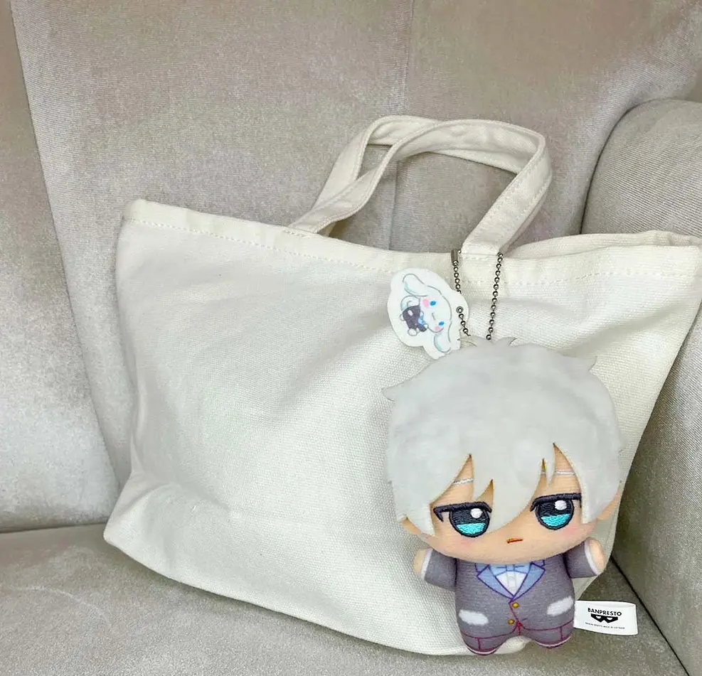15cm Sanrio Blue Kawaii Lock Plush Doll Nagi Seishiro Mikage Reo Anime Peripheral Backpack Charm Anime Plushie Pendant Keychain