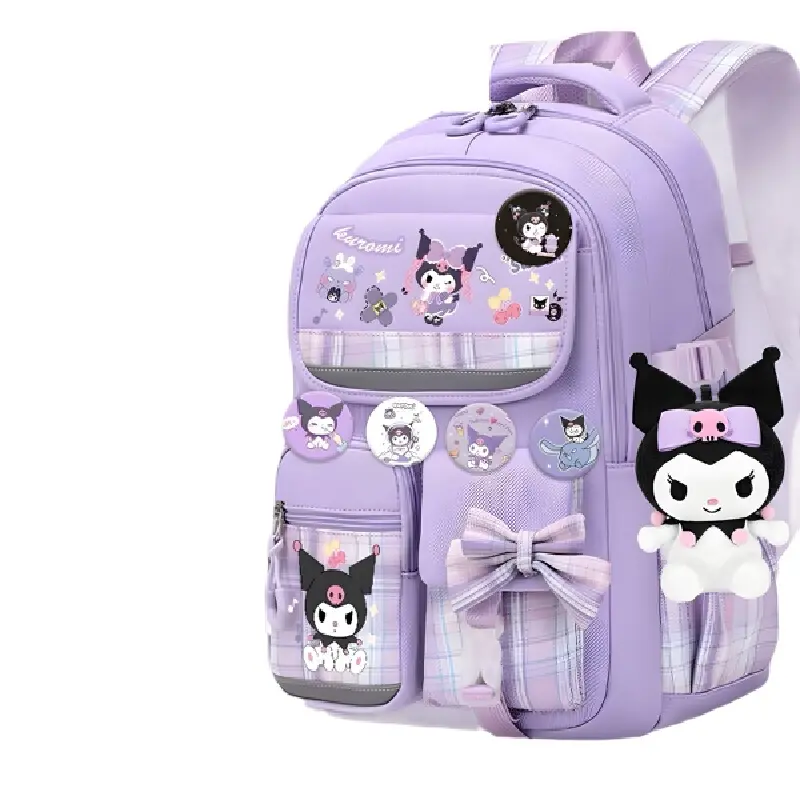 Yuguigou Kulomi backpack for female elementary school students in grades one, two, three, to six, large capacity spine protectio