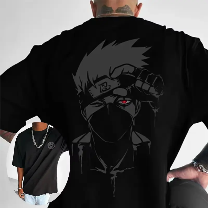 Naruto Sasuke Jiraiya Anime Summer Men's T-shirt Japanese Print Cotton Loose Cotton T-shirt Daily with Casual Short Sleeves Tops