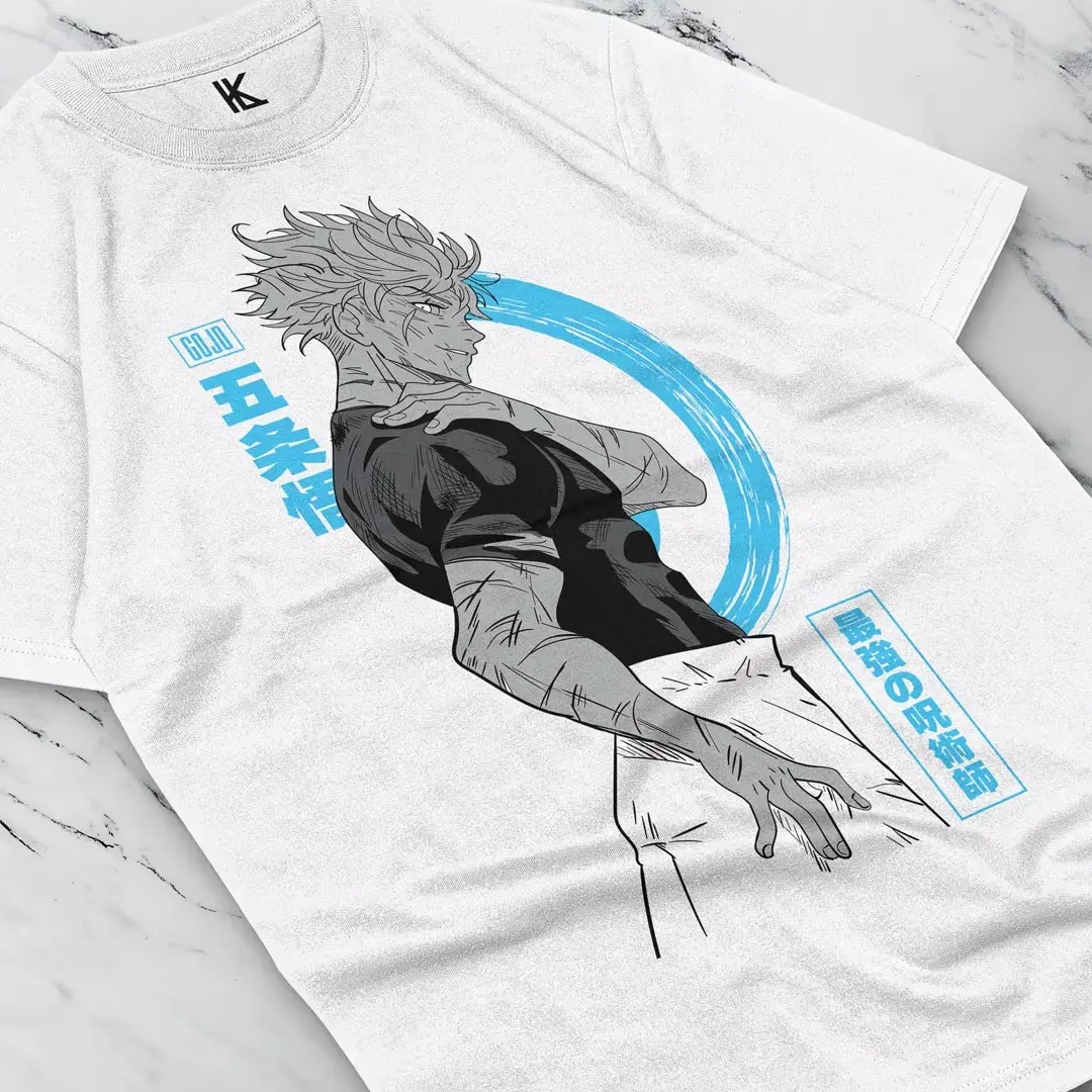 Gojo Satoru T-Shirt Jujutsu Kaisen Manga Anime Horror Funny Gift Shirt Hip Hop Streetwear Japanese Anime Men's Clothing