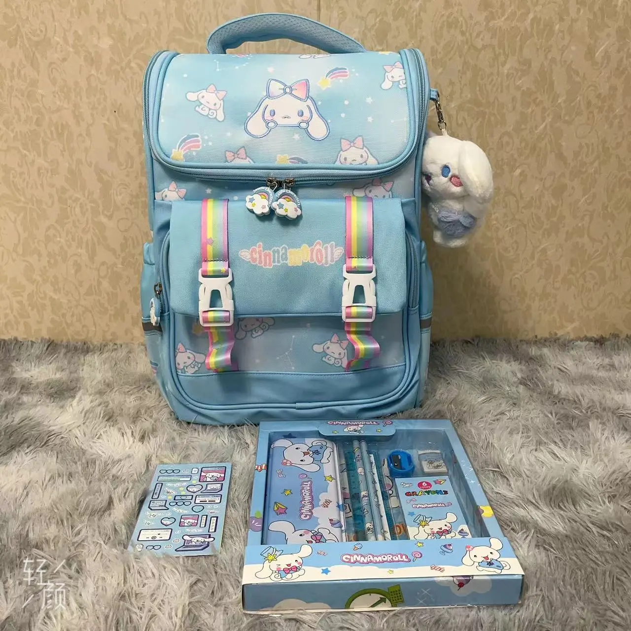 Sanrio Cinnamoroll Anime Cute Large Capacity Children Backpack Schoolbags Student Cartoon Shoulder Bag Travel Gift for Friend
