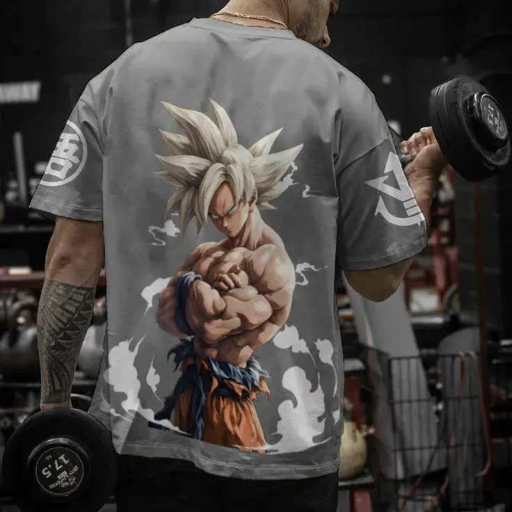 Dragon Ball Men's Graphic T Shirt Loose Fit Summer Streetwear Cosplay Casual Tops 2025 Fashion Trend Oversized Cotton Clothing